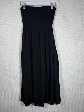 Hollister Black Strapless Maxi Dress
